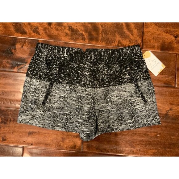 BCBGMaxAzria "Bruna" Black & White Tweed Mini Shorts, Size XS - Picture 1 of 8